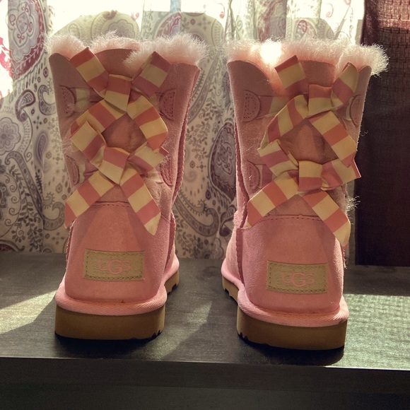 UGG Pink Suede Mid Calf Boot - Picture 2 of 3